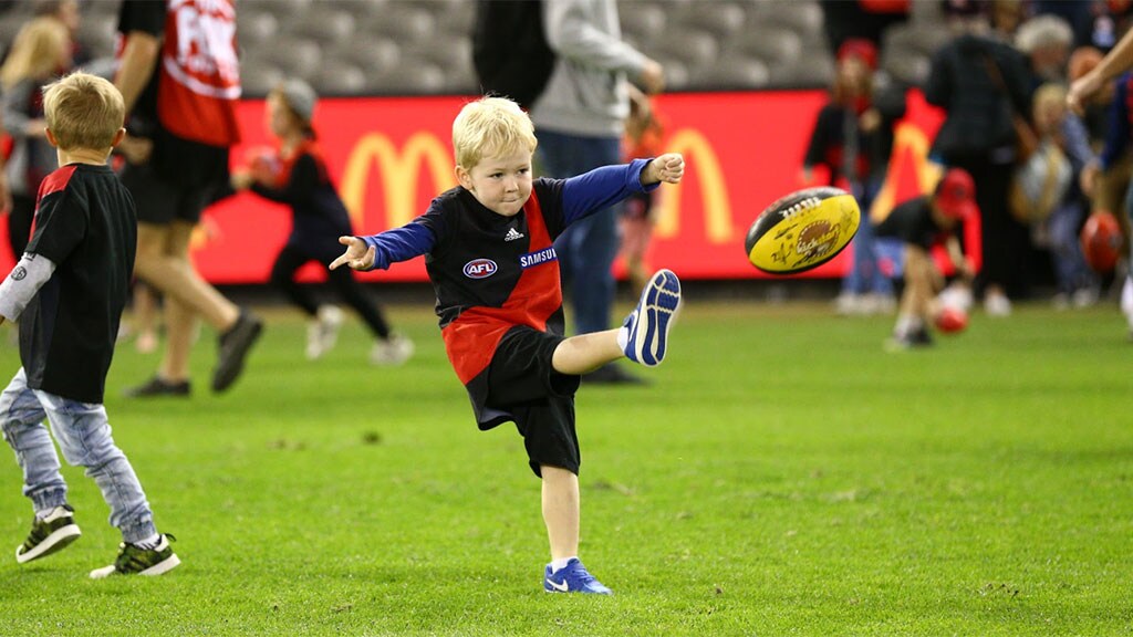 Kick2Kickpicm18.jpg Kick 2 Kick will feature in 85 home and away games this year - AFL